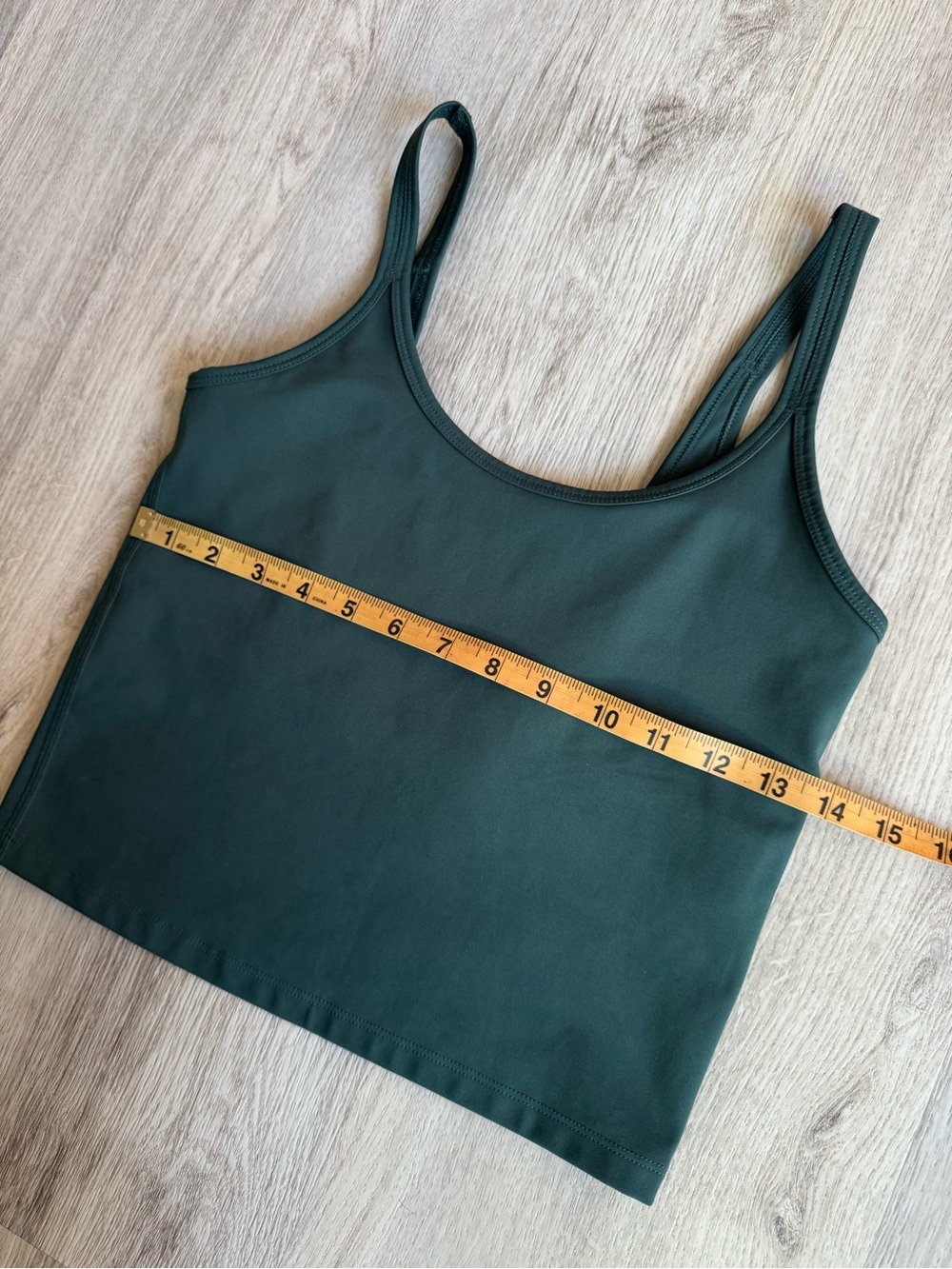 Girlfriend Collective Olive Army Green Gemma Scoop Cropped Tank Top Sports Bra M - Picture 7 of 8